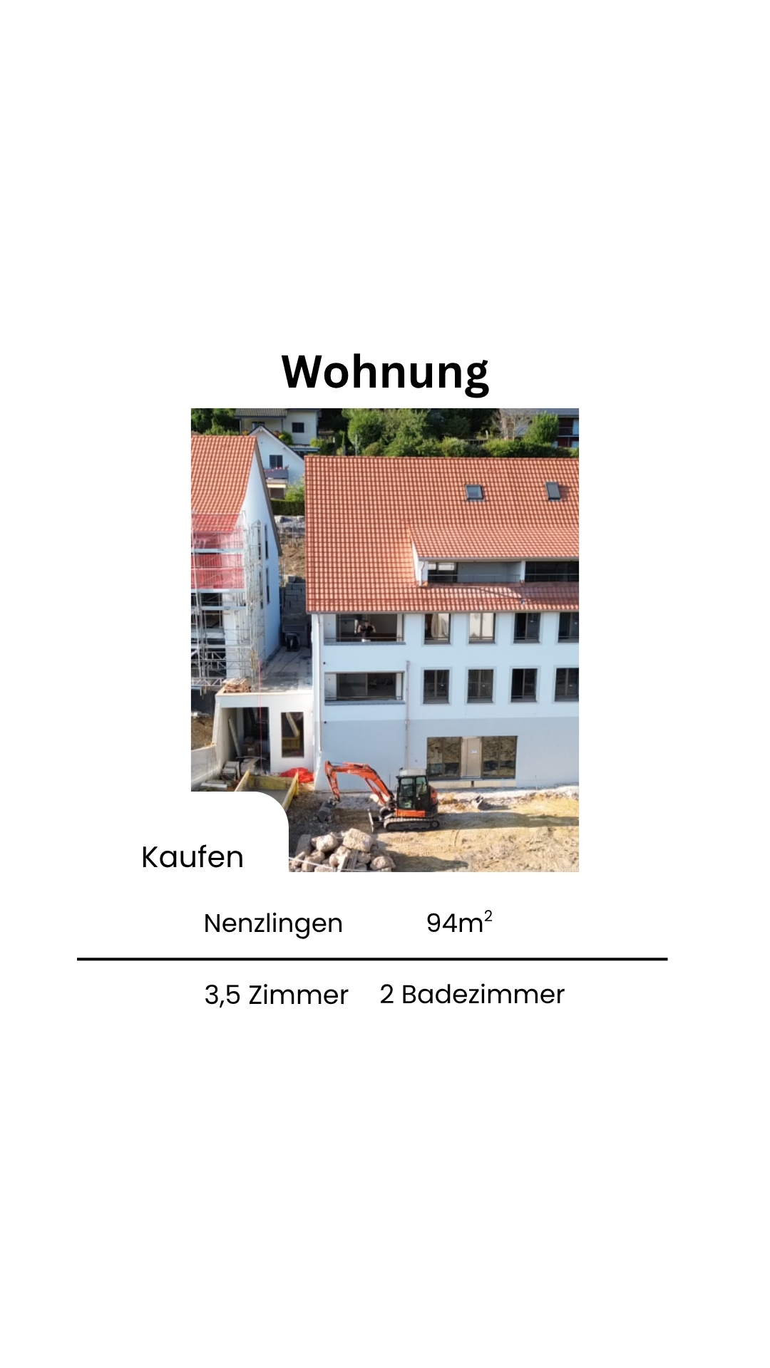 Wohnung in Nenzlingen, 94 m², 3,5 Zimmer, 2 Badezimmer — zum Inserat auf Homegate